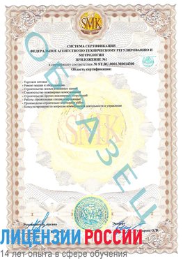Образец сертификата соответствия (приложение) Менделеевск Сертификат OHSAS 18001